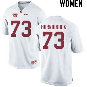 Womens Stanford #73 Jake Hornibrook White Official Jersey 403008-588