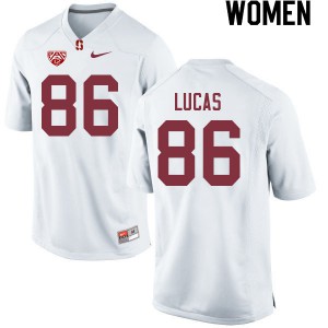 Women's Stanford University #86 Kale Lucas White Stitch Jerseys 300906-265