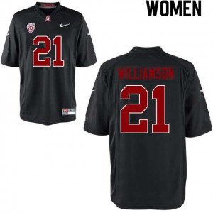 Womens Stanford Cardinal #21 Kendall Williamson Black Player Jersey 302175-839