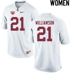 Women's Cardinal #21 Kendall Williamson White Official Jerseys 673012-859