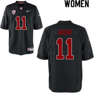 Women's Stanford #11 Paulson Adebo Black NCAA Jerseys 104398-294