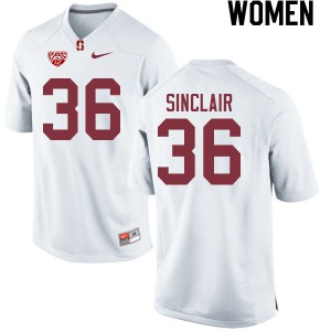 Womens Stanford #36 Tristan Sinclair White Stitched Jersey 230739-692