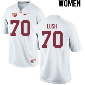 Women Stanford Cardinal #70 Wakely Lush White Embroidery Jersey 497952-349