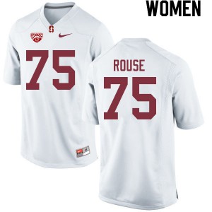Women Stanford University #75 Walter Rouse White Stitch Jersey 690207-297