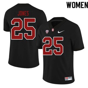 Women's Stanford Cardinal #25 Brock Jones Black Football Jerseys 574750-698