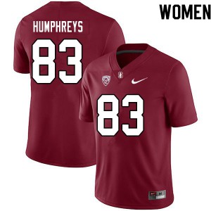 Women Stanford #83 John Humphreys Cardinal NCAA Jersey 522600-660