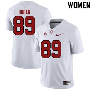 Women's Cardinal #89 Lukas Ungar White Player Jersey 485669-843