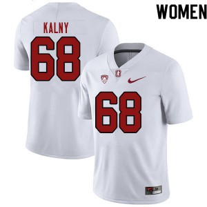 Women's Cardinal #68 Max Kalny White Official Jersey 613857-143
