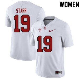 Women's Stanford #19 Silas Starr White Player Jerseys 160553-466