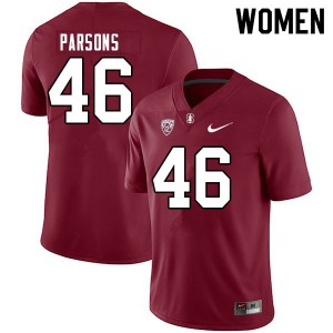 Women's Stanford University #46 Bailey Parsons Cardinal NCAA Jerseys 862141-873