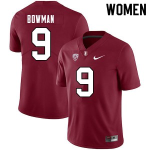 Women's Stanford #9 Colby Bowman Cardinal NCAA Jersey 576612-901