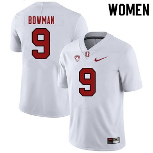 Women Stanford Cardinal #9 Colby Bowman White Alumni Jersey 806010-745