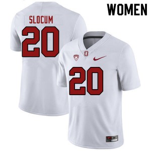Women's Stanford #20 Jaden Slocum White Alumni Jersey 677716-328