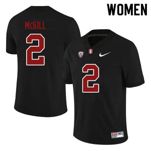 Women Stanford University #2 Jonathan McGill Black Stitch Jerseys 395420-632