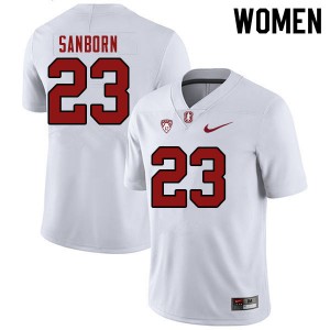 Womens Stanford #23 Ryan Sanborn White Football Jersey 784756-373