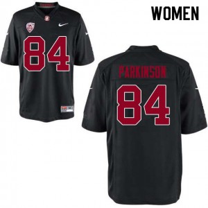 Womens Stanford Cardinal #84 Colby Parkinson Black Player Jersey 938019-571