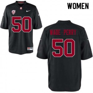 Womens Stanford University #50 Dalyn Wade-Perry Black Embroidery Jerseys 728082-957