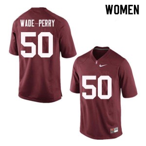 Women Stanford University #50 Dalyn Wade-Perry Red Stitch Jersey 453913-225