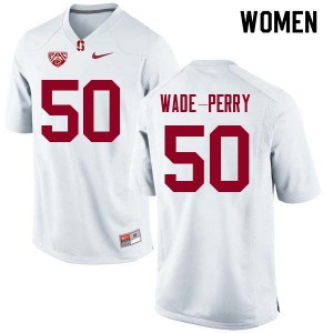 Women's Cardinal #50 Dalyn Wade-Perry White High School Jersey 138553-233