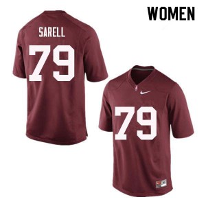 Women Stanford University #79 Foster Sarell Red NCAA Jersey 396474-795