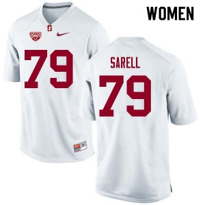 Womens Cardinal #79 Foster Sarell White Football Jersey 400817-160