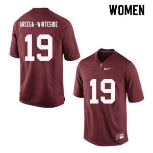 Women's Stanford #19 J.J. Arcega-Whiteside Red High School Jerseys 324978-763