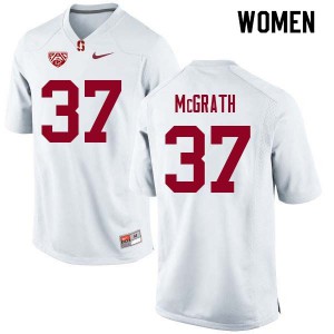 Women Stanford Cardinal #37 Joe McGrath White Player Jerseys 485992-649
