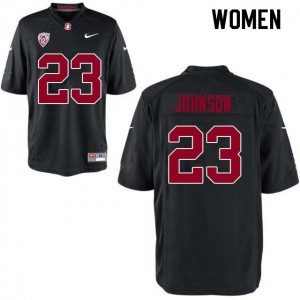 Womens Stanford University #23 Ryan Johnson Black Stitched Jerseys 468950-323