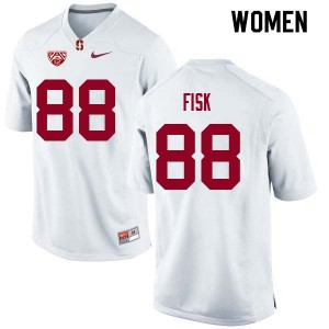 Womens Cardinal #88 Tucker Fisk White Official Jerseys 422673-109