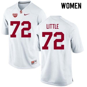 Women Stanford University #72 Walker Little White Football Jersey 653111-521