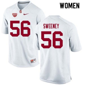 Women Cardinal #56 Will Sweeney White Stitched Jerseys 266615-225