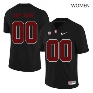 Women's Stanford University #00 Custom Black NCAA Jersey 778208-545