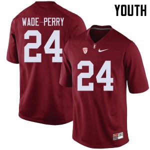 Youth Stanford #24 Dalyn Wade-Perry Cardinal Stitched Jersey 757208-455