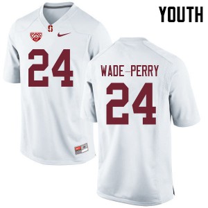 Youth Stanford University #24 Dalyn Wade-Perry White University Jerseys 963008-879
