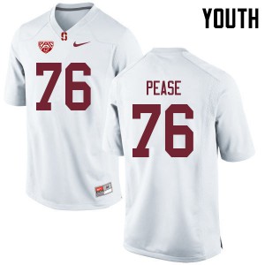 Youth Stanford Cardinal #76 Grant Pease White Football Jerseys 612483-221