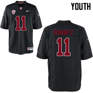 Youth Stanford Cardinal #11 Harry Schwartz Black Stitch Jerseys 780857-821