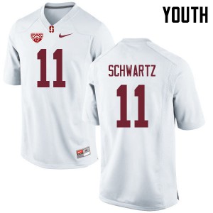 Youth Stanford #11 Harry Schwartz White NCAA Jersey 990978-930