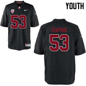 Youth Stanford Cardinal #53 Jack Chapman Black Embroidery Jerseys 980613-837