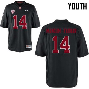 Youth Stanford Cardinal #14 Jacob Mangum-Farrar Black Stitch Jerseys 508711-244