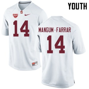 Youth Stanford University #14 Jacob Mangum-Farrar White Stitch Jersey 436934-609