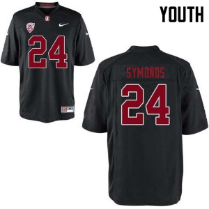 Youth Stanford University #24 Jay Symonds Black Player Jerseys 959668-213
