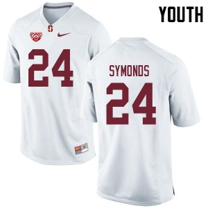 Youth Stanford #24 Jay Symonds White University Jersey 229395-536