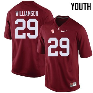Youth Stanford Cardinal #29 Kendall Williamson Cardinal High School Jersey 948471-413