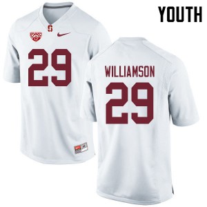 Youth Stanford #29 Kendall Williamson White Player Jersey 501952-464