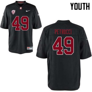 Youth Cardinal #49 Kyle Petrucci Black Stitch Jersey 193300-371