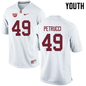 Youth Cardinal #49 Kyle Petrucci White College Jersey 761918-170