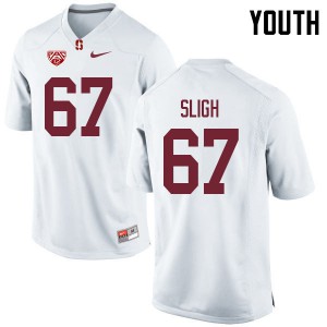 Youth Stanford University #67 Nicholas Sligh White Stitch Jerseys 575405-135