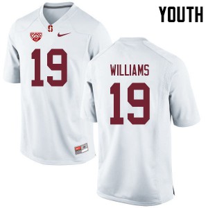 Youth Stanford #19 Noah Williams White Embroidery Jerseys 102627-377