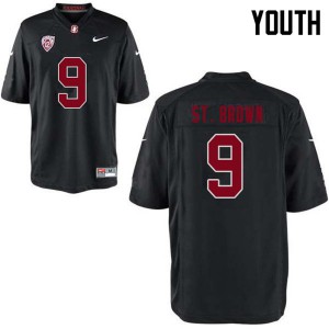Youth Stanford Cardinal #9 Osiris St. Brown Black Football Jersey 519319-906