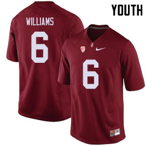 Youth Stanford #6 Reagan Williams Cardinal Player Jersey 931341-567